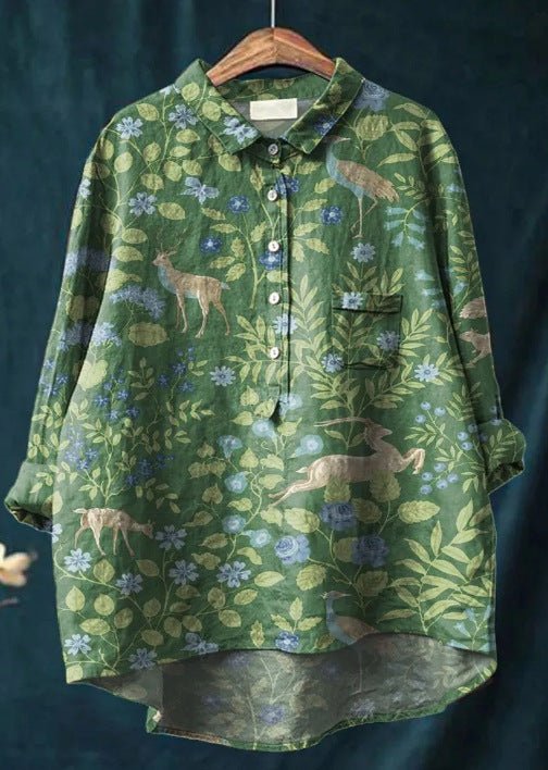Laura™ | Klassisk Bluse med Blomstermønster